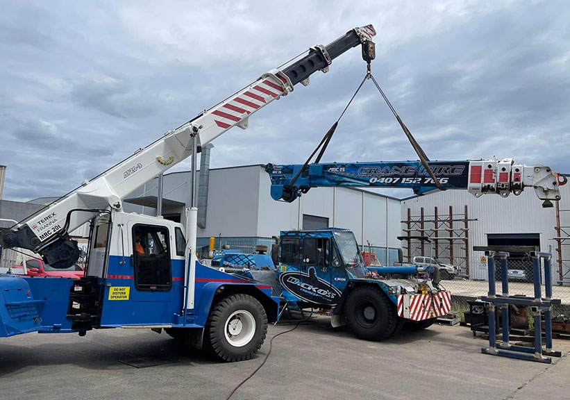 Crane Working at Workshop